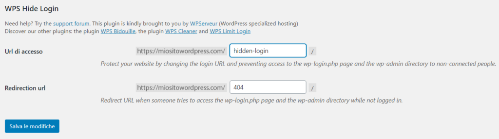 wps hide login plugin