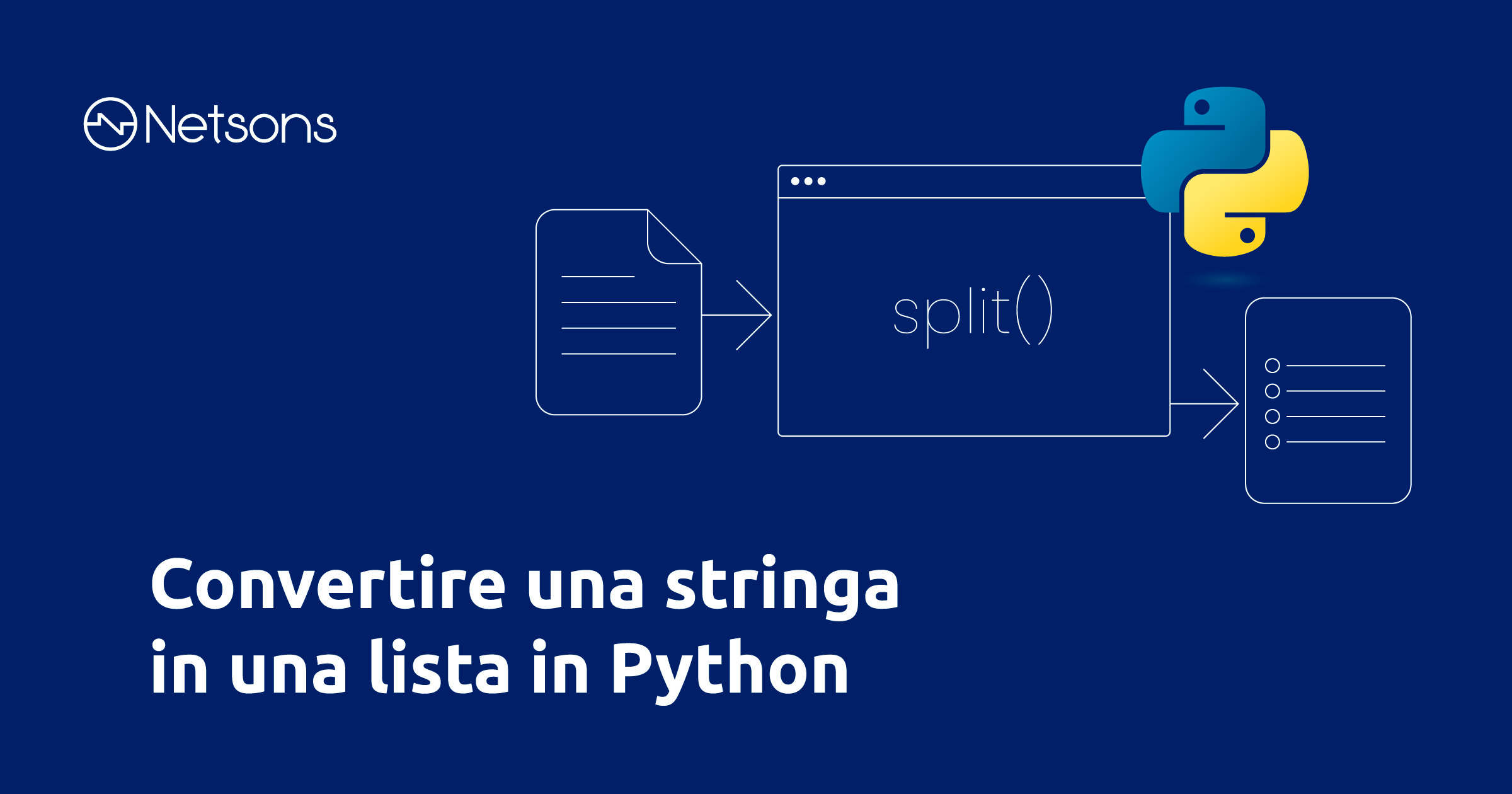 Convertire una stringa in una lista in Python