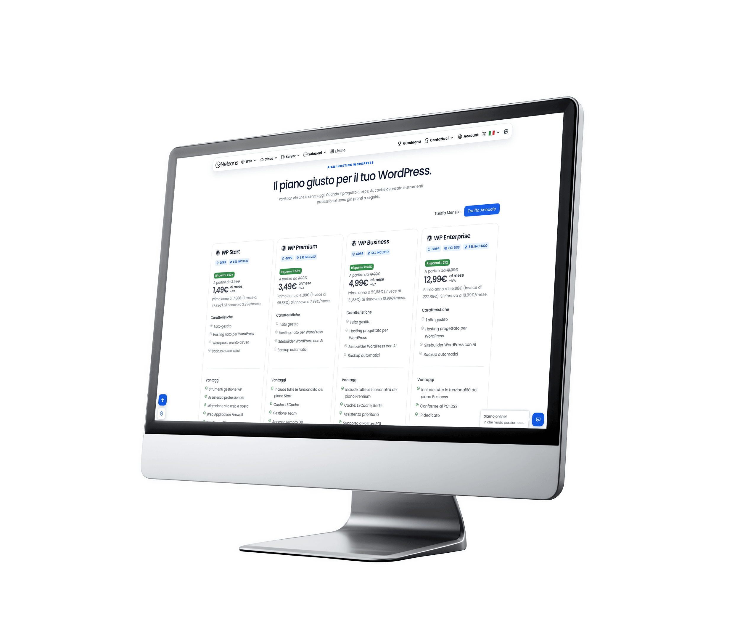 Piani Hosting WordPress